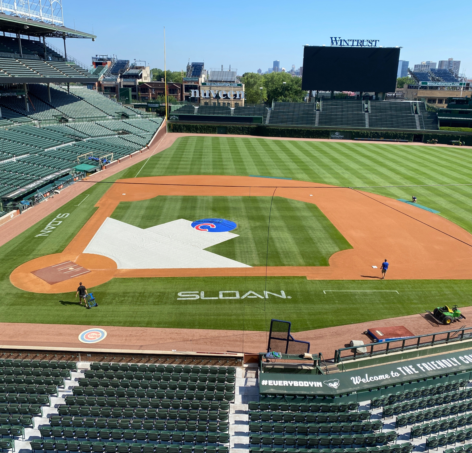 Wrigley Field from the first baseline