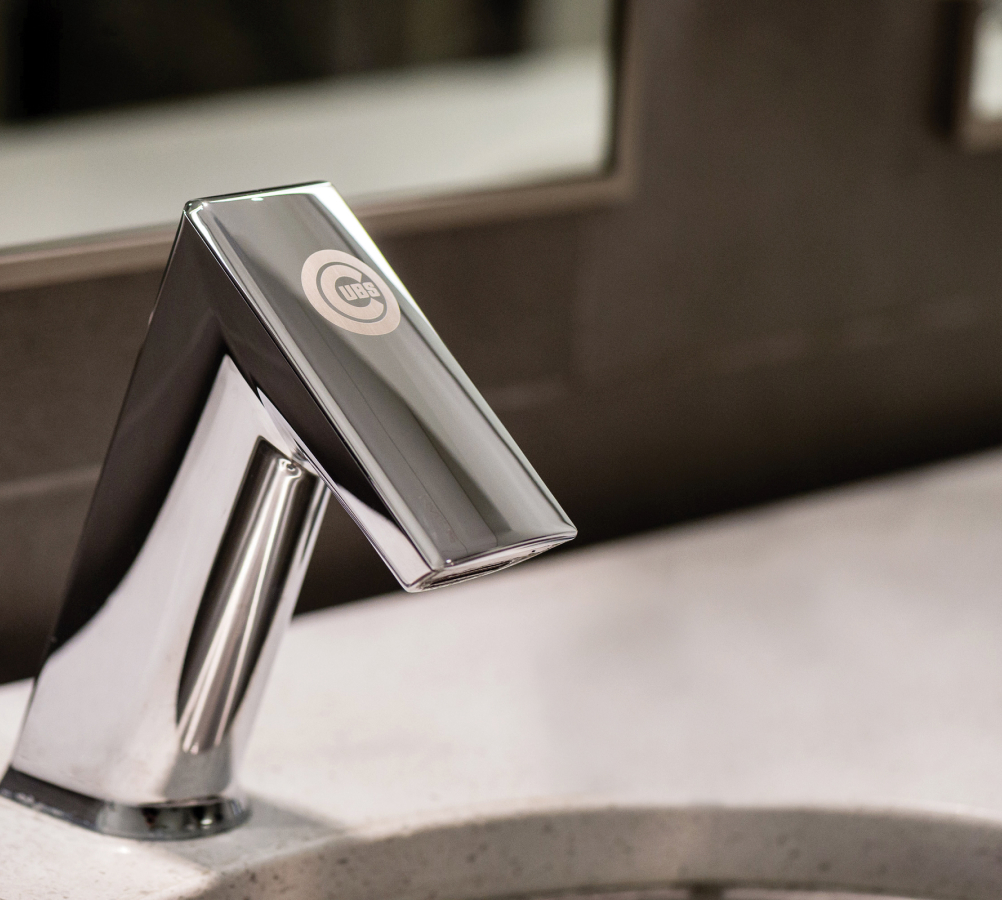 Sloan BASYS® Faucet with laser-etched Cubs logo