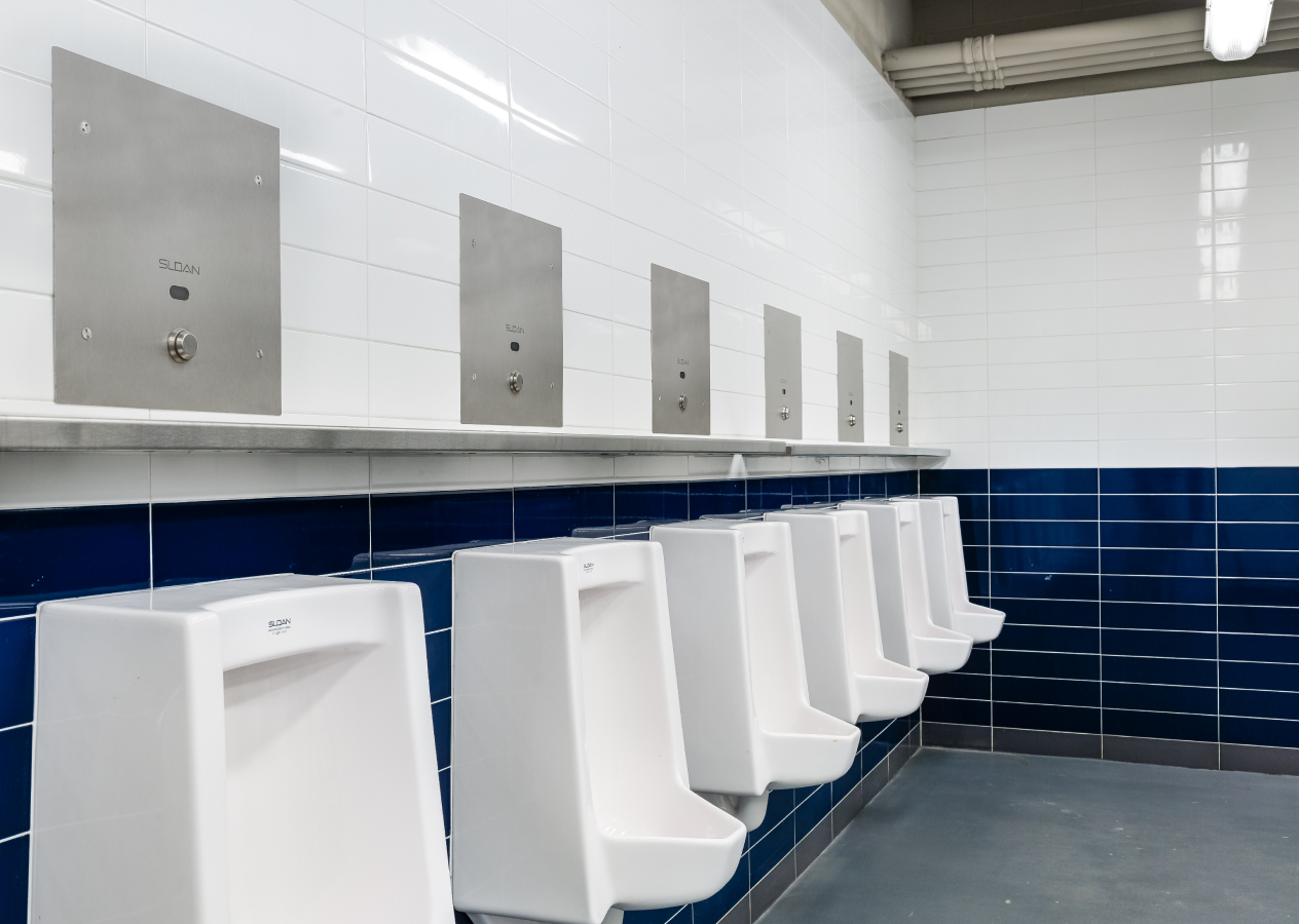 SU-1010 Urinals in a Wrigley Field restroom