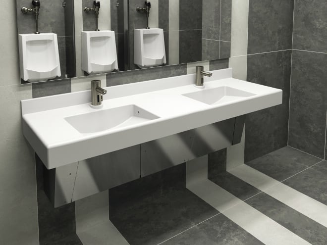 Sloanstone Sink Systems Sloan - Fiberglass Trough Bathroom Sink
